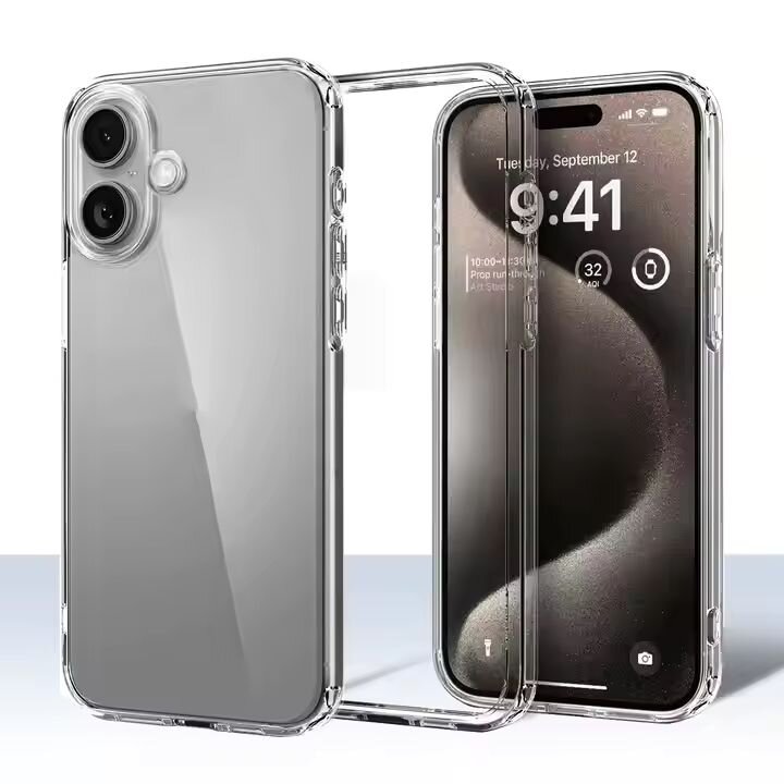 Ultra-Slim-Hülle, passend für iPhone 16 Plus, transparent
